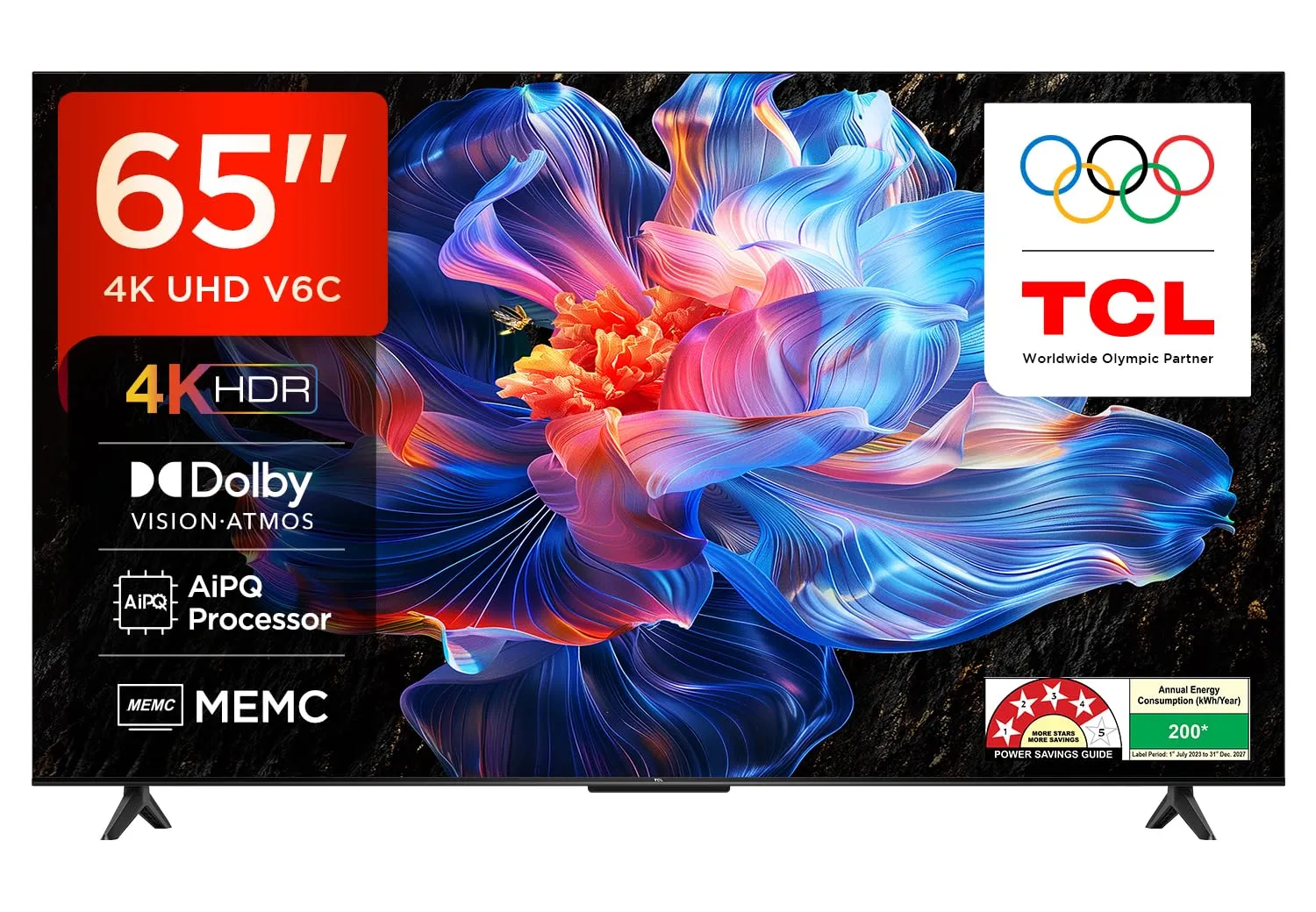 TCL 164 cm (65 inches) Smartchoice 4K Ultra HD Smart LED Google TV | 4K HDR | Dolby Vision & Atmos | MEMC | 65V6C