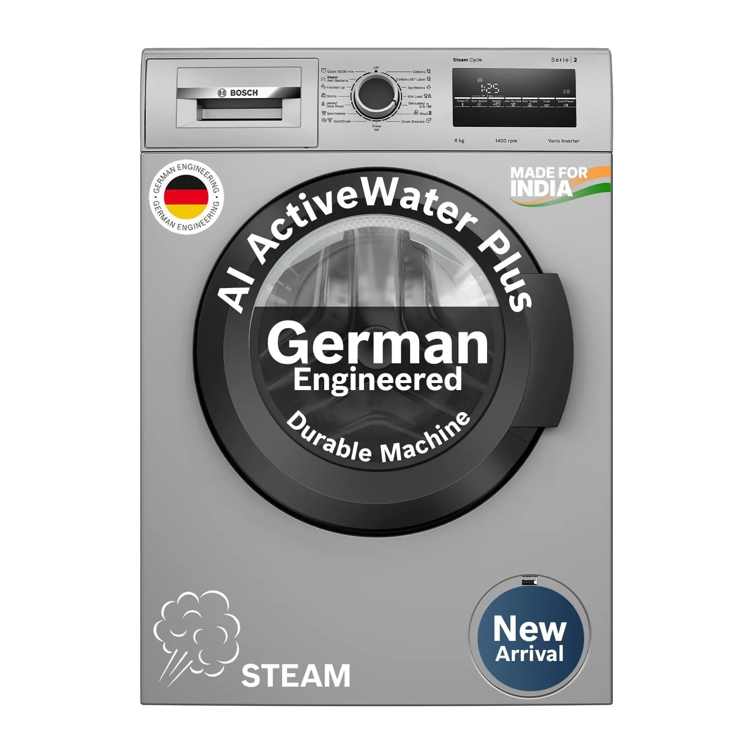 Bosch 8 kg 5 Star Front Load Fully-Automatic Washing Machine
