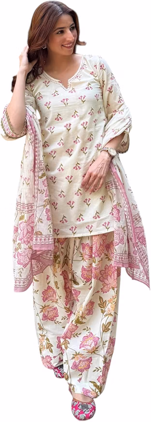 GoSriKi Farshi Salwar Suit for Women | Viscose Printed Straight Kurta with Dupatta | Farsi Farasi Parsi Ethnic Indian Office Party Wedding Clothing Fashion Premium Traditional 3 Piece