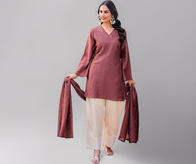 Womanista Farshi Salwar Suit for Women| Farsi Kurta Set with Dupatta