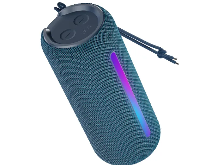 boAt Stone Spinx Pro Bluetooth Speaker with 20 W RMS Sound, Up to 8 hrs of Playtime, BTv5.0, Built-in Mic, RGB LEDs, TWS Feature, TF Card, AUX Port & USB Type-C Port(Tropical Blue)