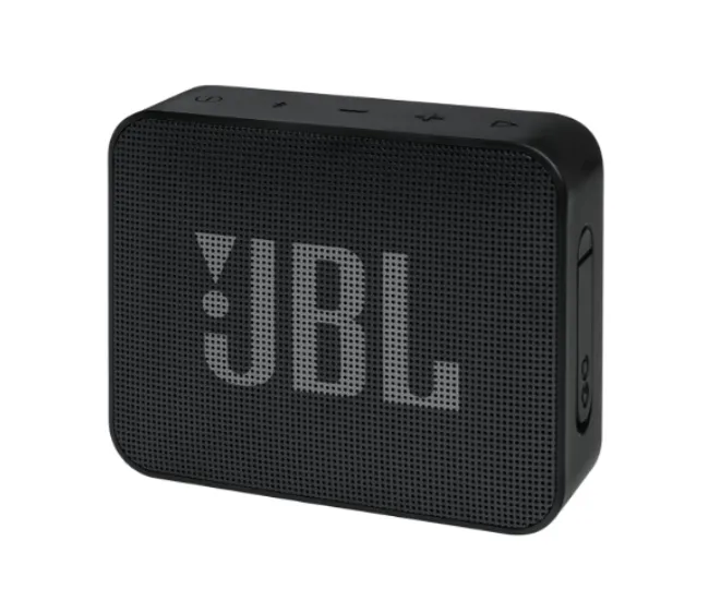 JBL Go Essential with Rich Base, Wireless Ultra Portable Bluetooth Speaker, Vibrant Colors, Waterproof, Type C (Without Mic, Black)