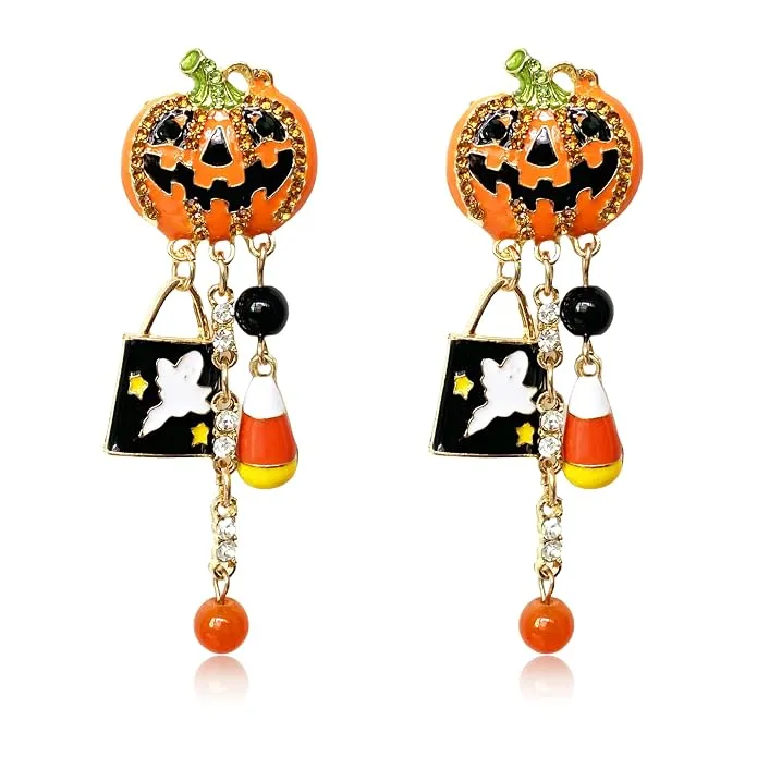 Halloween Pumpkin Earrings for Women 