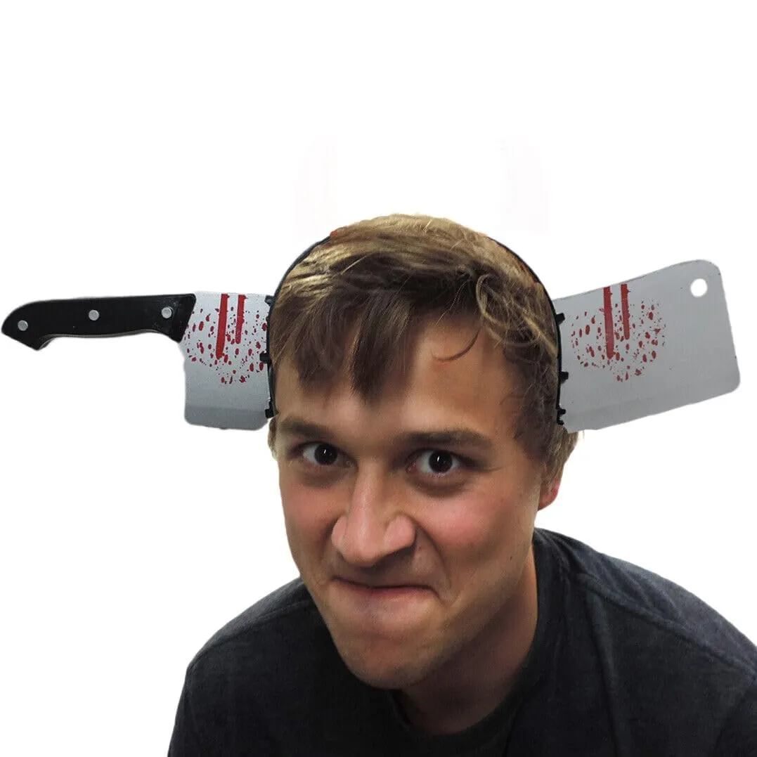 Wanna Party Fun Halloween Props-Bloody Chopper Headband