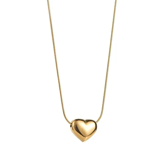 MEENAZ Anti Tarnish Heart Locket Pendant Necklace Chain for Women & Girls