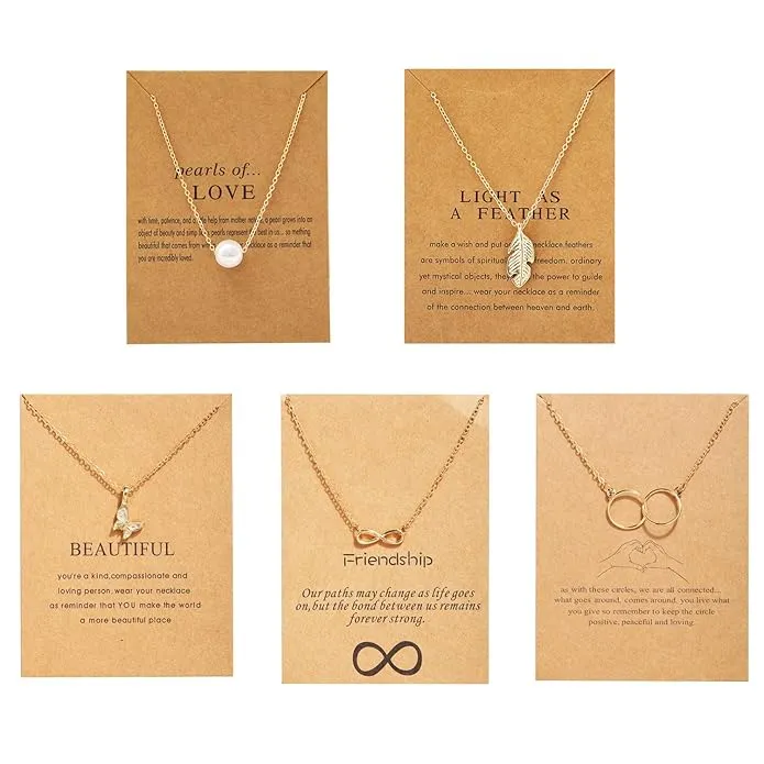 Shining Diva Fashion 5 Pcs Pendant Combo