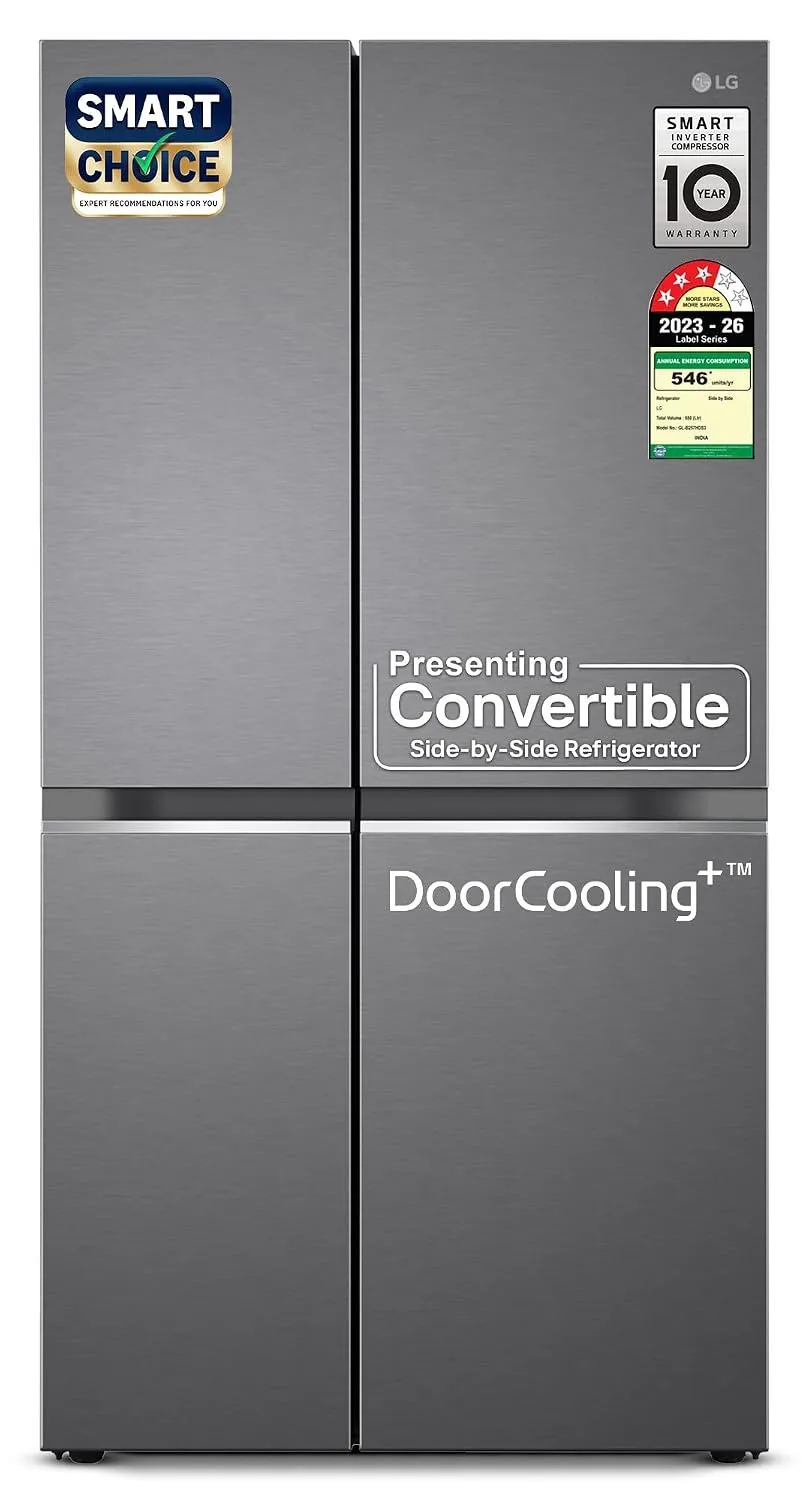 LG 650 L, 3 Star Side by Side Refrigerator