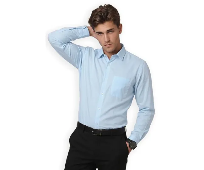 Peter England Men's Everyday Solid Slim Fit Full Sleeve Formal Shirt 
