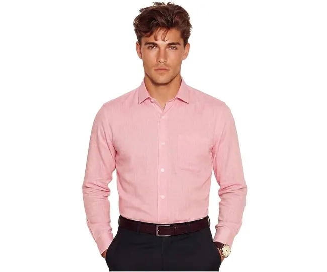 Peter England Men's Classic Textured Slim Fit Full Sleeve Shirt