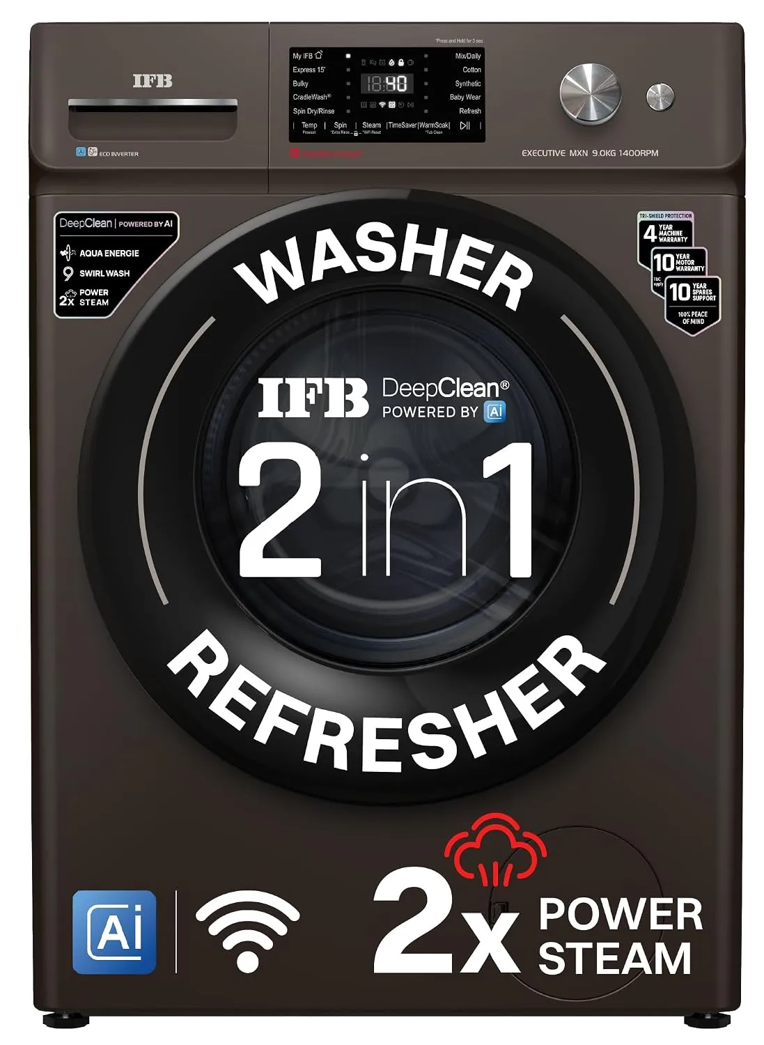 IFB 9Kg 5 Star, 9 Swirl Wash, Fully Automatic Front Load Washing Machine