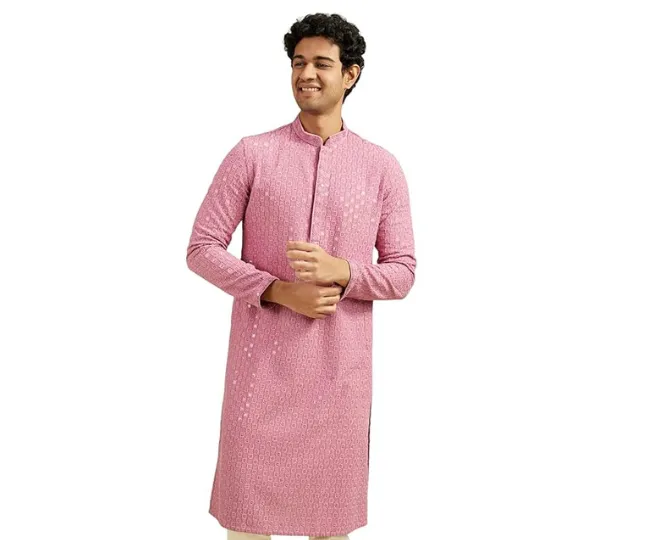  Embroidered Sequined Kurta